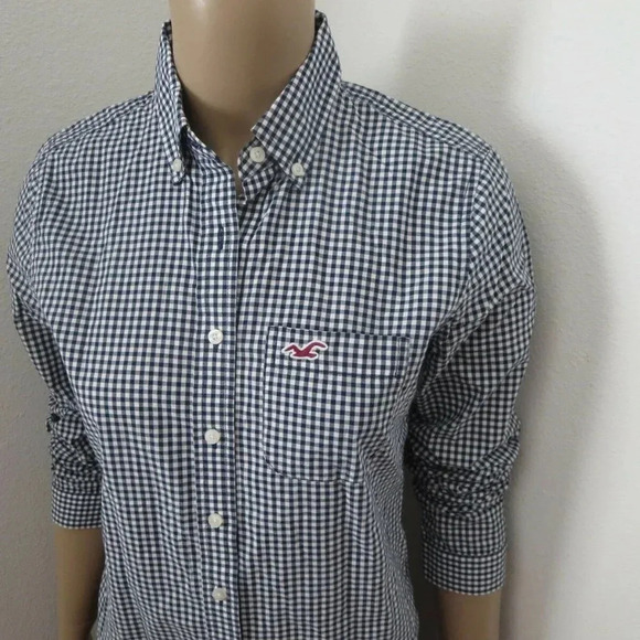 NWT Hollister Checkered Plaid Button Down Small - Picture 4 of 4